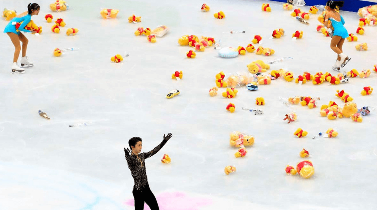 羽生結弦,プーさんシャワー