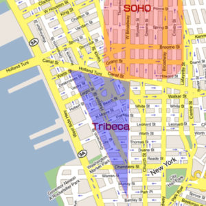 トライベッカのエリア地図