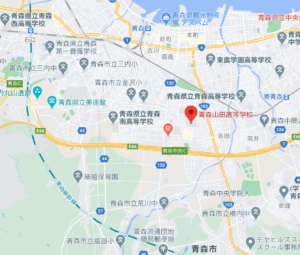 青森山田高等学校の地図