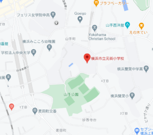 横浜市立元街小学校の地図