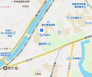 法政大学の市ヶ谷キャンパス地図