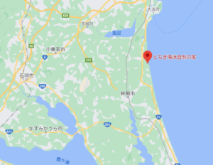 龍海学園高等学校のロケ地『とちぎ自然海浜自然の家』の地図