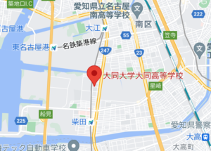 佐藤景瑚の大同大学大同高等学校の地図