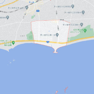 神奈川県茅ヶ崎市東海岸の地図