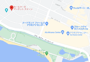 ホールフーズマーケット・クイーンの地図