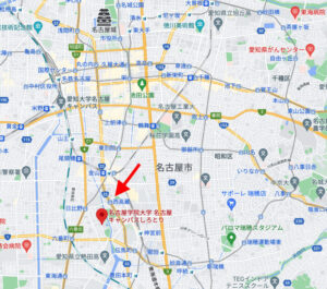 名古屋学院大学の名古屋市熱田区の地図