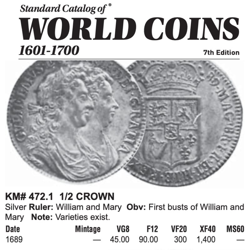 ☆希少 1689年 英国ウィリアム＆メアリー1st肖像☆イギリス